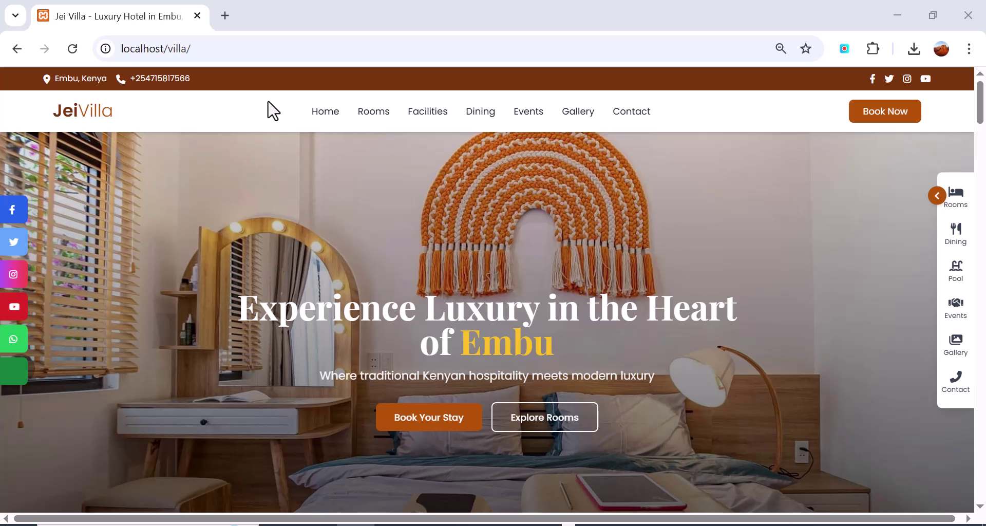Advanced Hotel / Villa Website