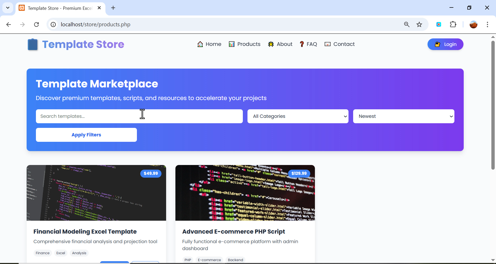 Digital store Website 